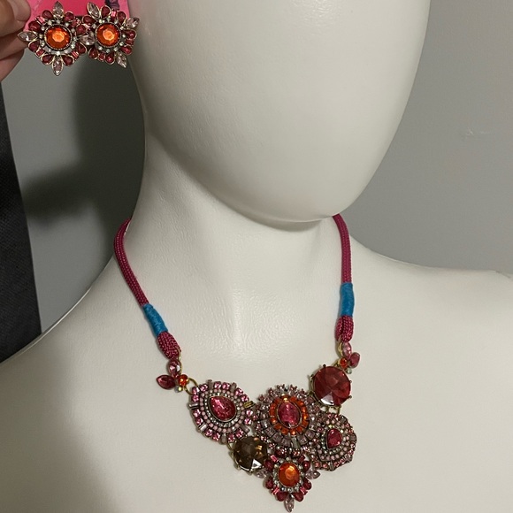 Matching Set of Betsey Johnson Earrings and Necklace - Picture 1 of 5